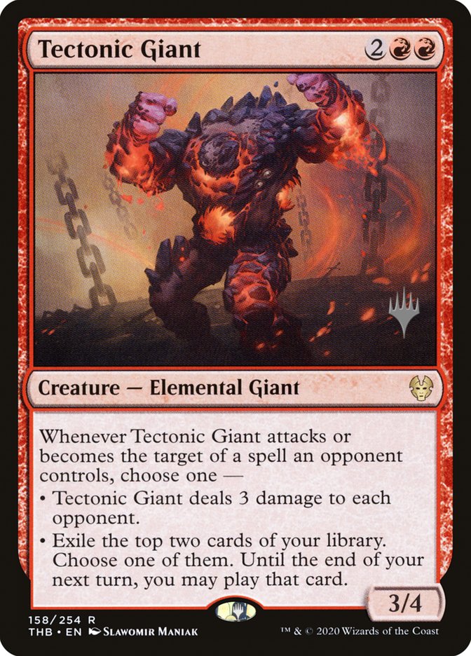 Tectonic Giant (Promo Pack) [Theros Beyond Death Promos] | Odin's Place