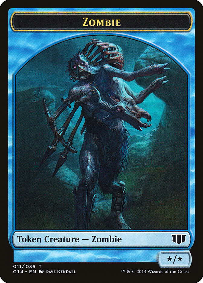 Fish // Zombie (011/036) Double-Sided Token [Commander 2014 Tokens] | Odin's Place