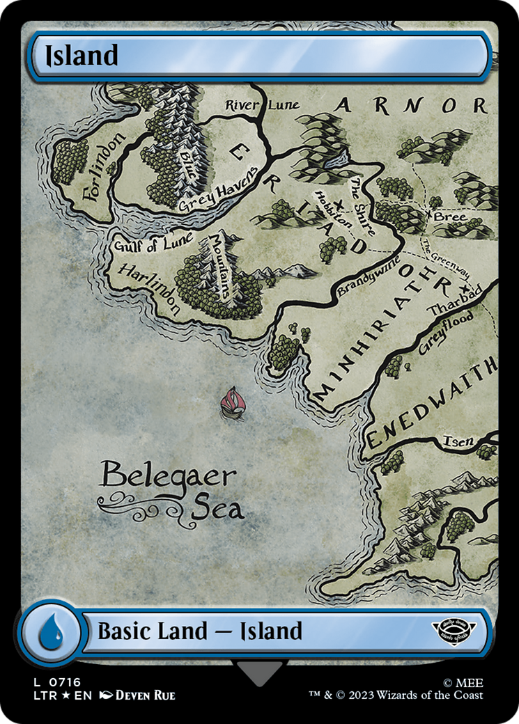 Island (0716) (Surge Foil) [The Lord of the Rings: Tales of Middle-Earth] | Odin's Place
