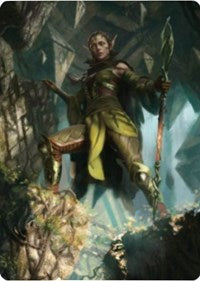 Nissa of Shadowed Boughs 1 Art Card [Zendikar Rising Art Series] | Odin's Place
