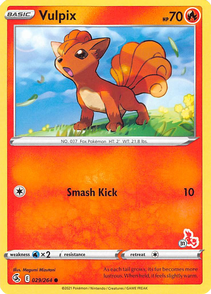 Vulpix (029/264) (Cinderace Stamp #31) [Battle Academy 2022] | Odin's Place