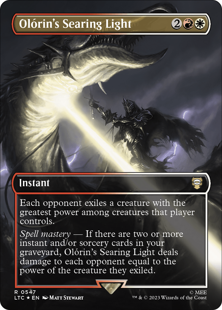 Olorin's Searing Light (Borderless) (Surge Foil) [The Lord of the Rings: Tales of Middle-Earth Commander] | Odin's Place