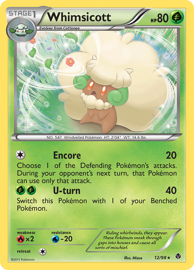 Whimsicott (12/98) [Black & White: Emerging Powers] | Odin's Place
