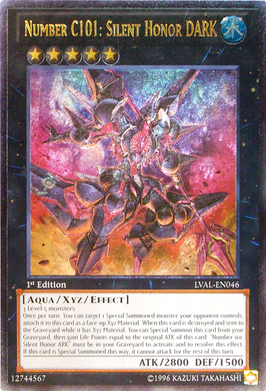 Number C101: Silent Honor DARK [LVAL-EN046] Ultimate Rare | Odin's Place