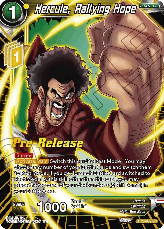 Hercule, Rallying Hope (BT20-089) [Power Absorbed Prerelease Promos] | Odin's Place