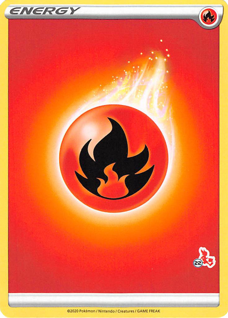 Fire Energy (Cinderace Stamp #22) [Battle Academy 2022] | Odin's Place
