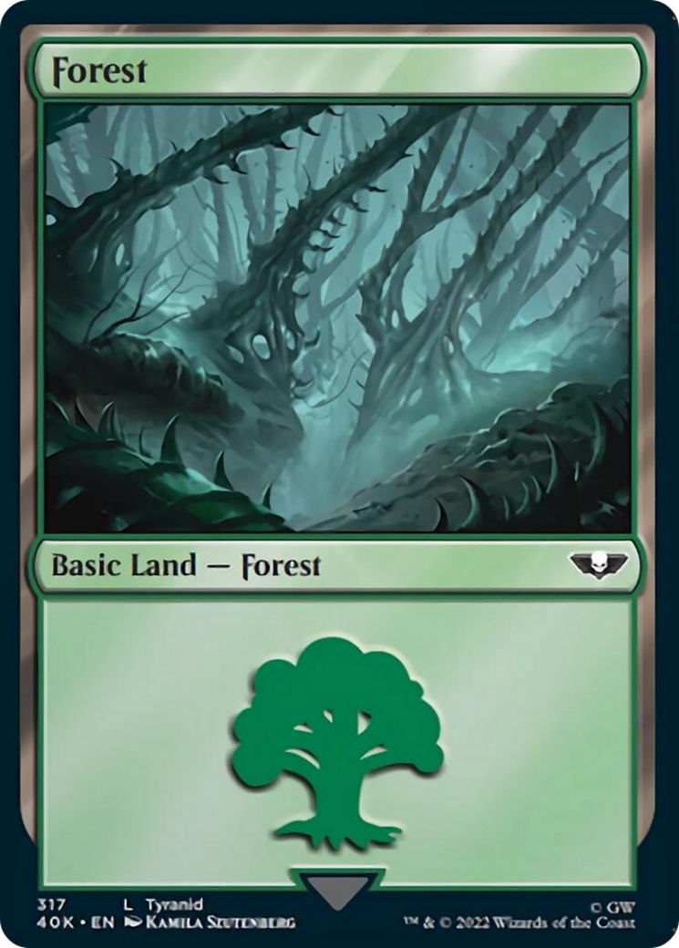 Forest (317) (Surge Foil) [Warhammer 40,000] | Odin's Place