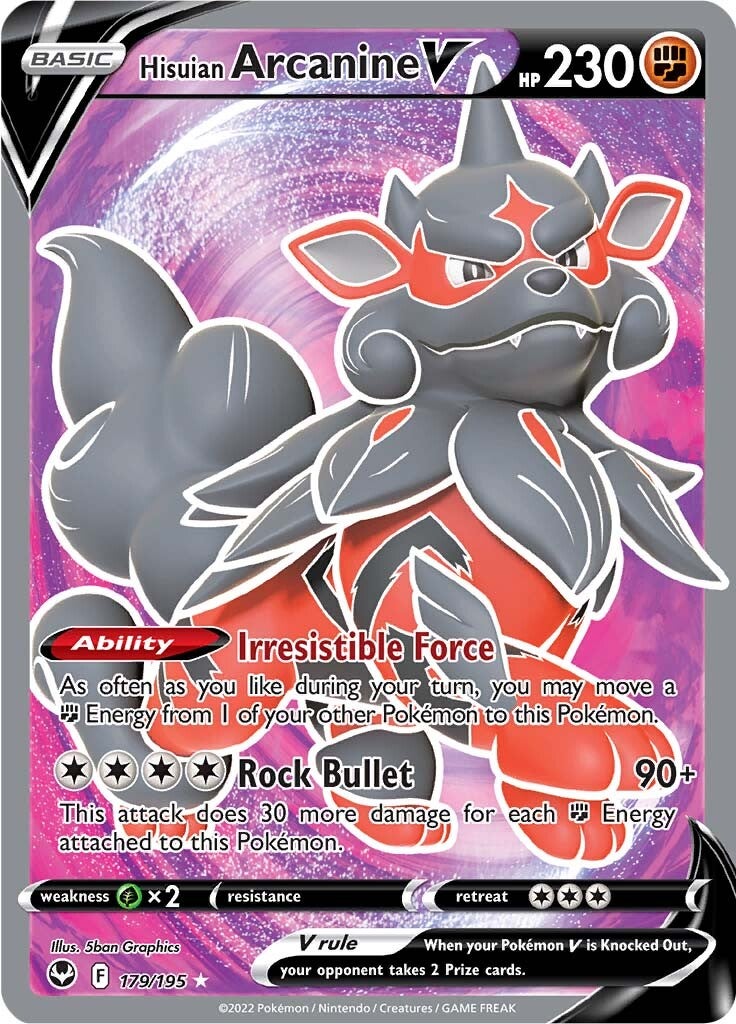 Hisuian Arcanine V (179/195) [Sword & Shield: Silver Tempest] | Odin's Place