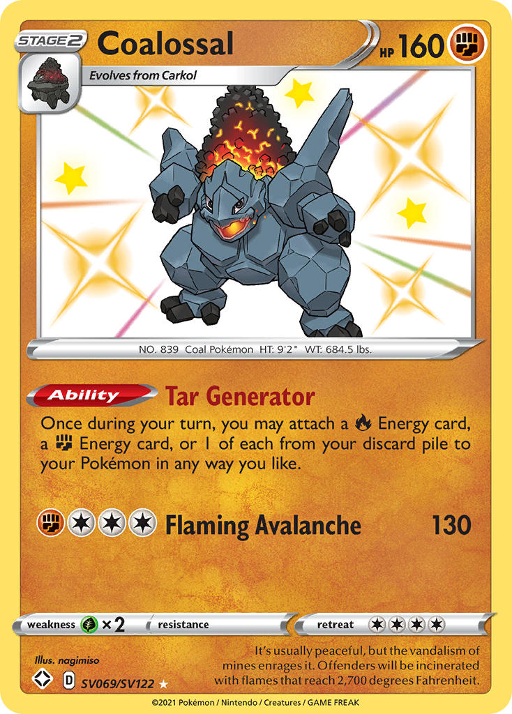 Coalossal (SV069/SV122) [Sword & Shield: Shining Fates] | Odin's Place