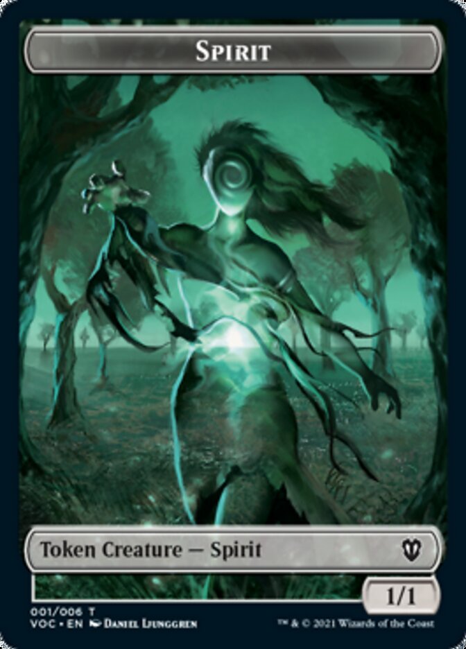 Spirit (001) // Spirit (002) Double-Sided Token [Innistrad: Crimson Vow Commander Tokens] | Odin's Place