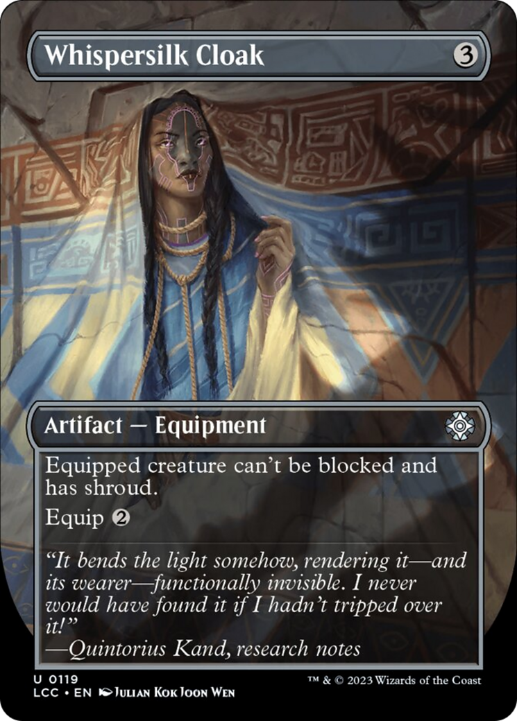 Whispersilk Cloak (Borderless) [The Lost Caverns of Ixalan Commander] | Odin's Place