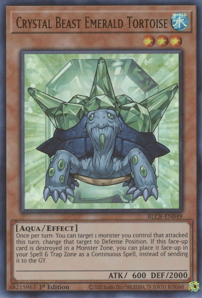 Crystal Beast Emerald Tortoise [BLCR-EN049] Ultra Rare | Odin's Place
