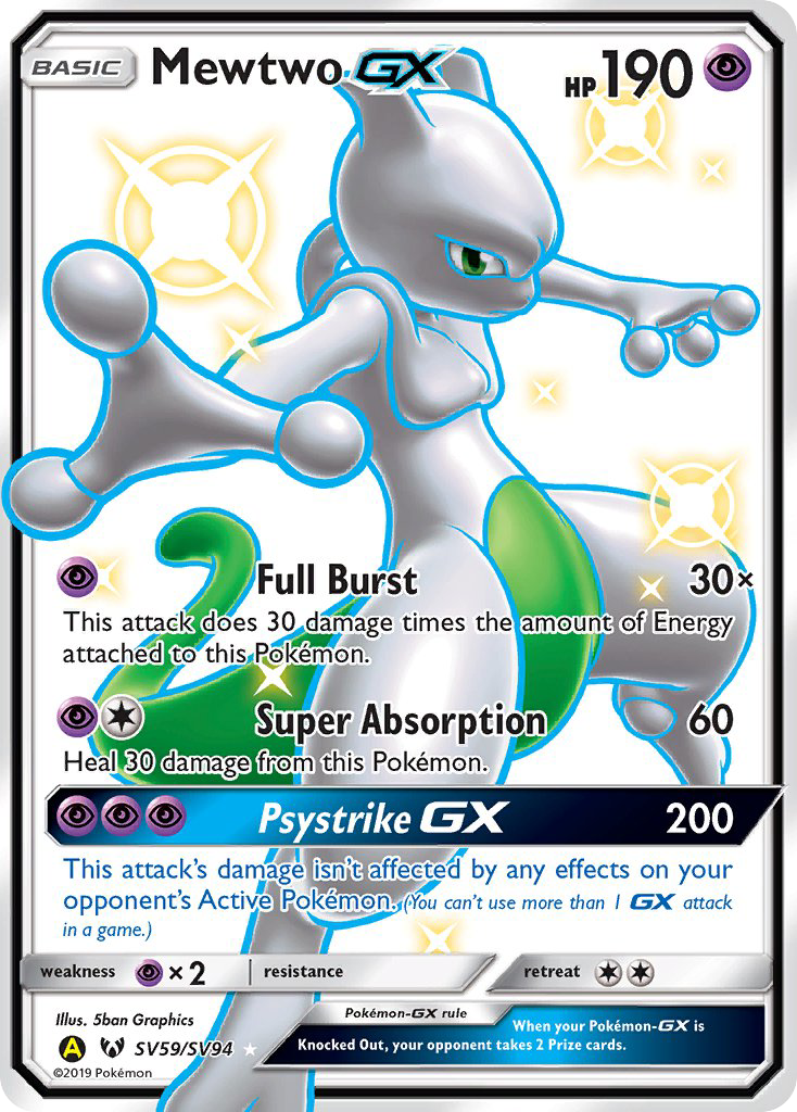Mewtwo GX (SV59/SV94) [Sun & Moon: Hidden Fates - Shiny Vault] | Odin's Place