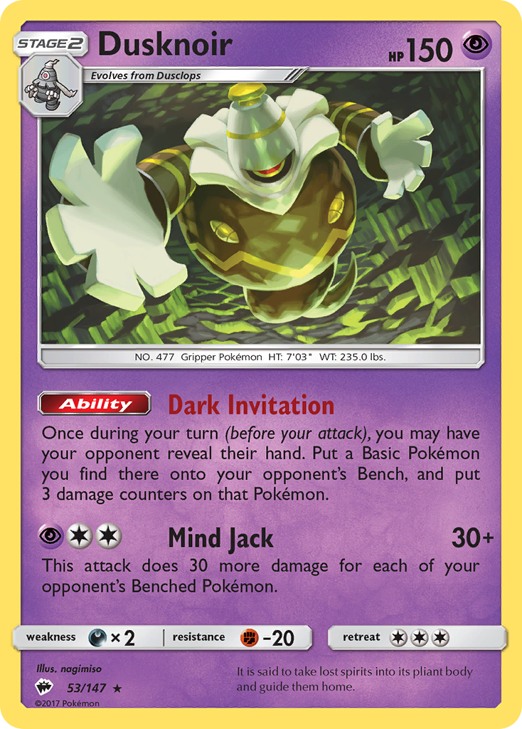Dusknoir (53/147) [Sun & Moon: Burning Shadows] | Odin's Place