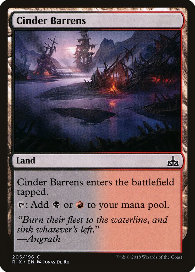 Cinder Barrens (205) [Rivals of Ixalan] | Odin's Place