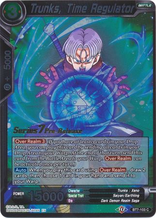 Trunks, Time Regulator (BT7-103_PR) [Assault of the Saiyans Prerelease Promos] | Odin's Place
