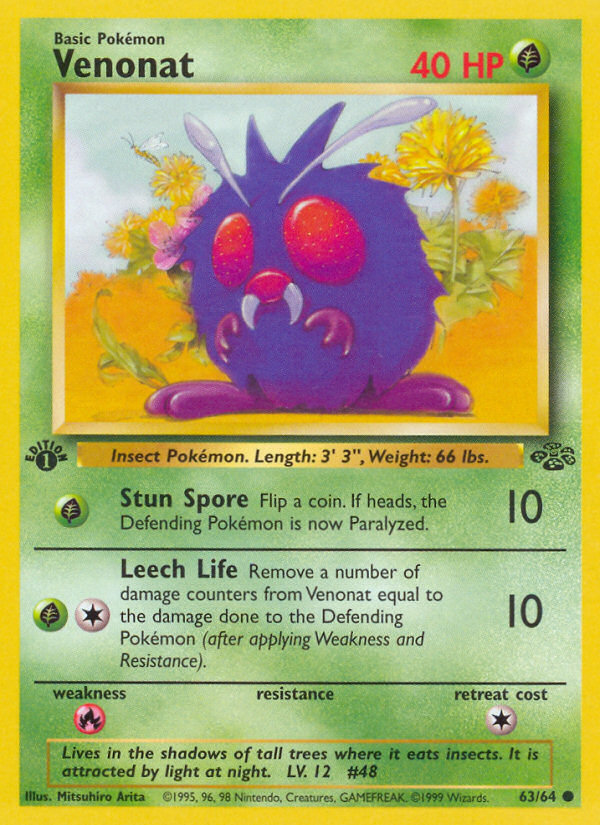 Venonat (63/64) [Jungle 1st Edition] | Odin's Place