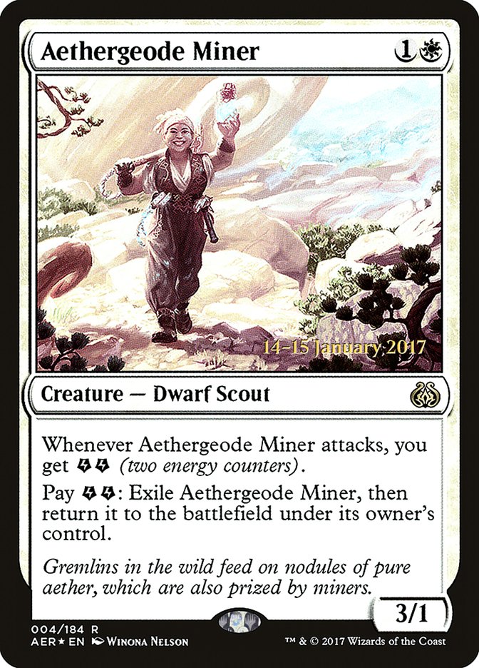Aethergeode Miner (4) [Aether Revolt Prerelease Promos] | Odin's Place