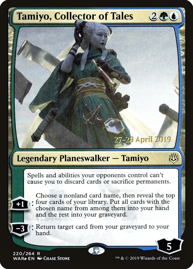 Tamiyo, Collector of Tales (220) [War of the Spark Prerelease Promos] | Odin's Place