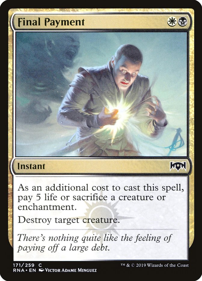 Final Payment (171) [Ravnica Allegiance] | Odin's Place