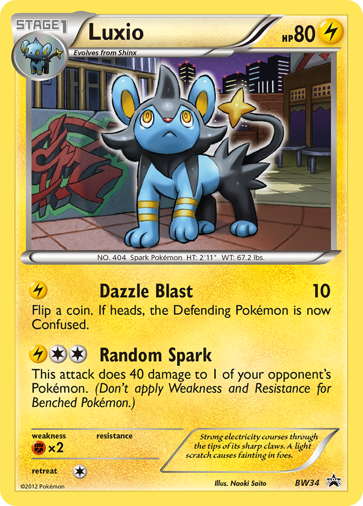 Luxio (BW34) [Black & White: Black Star Promos] | Odin's Place