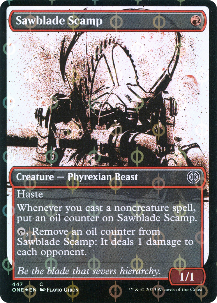 Sawblade Scamp (Showcase Ichor Step-and-Compleat Foil) [Phyrexia: All Will Be One] | Odin's Place