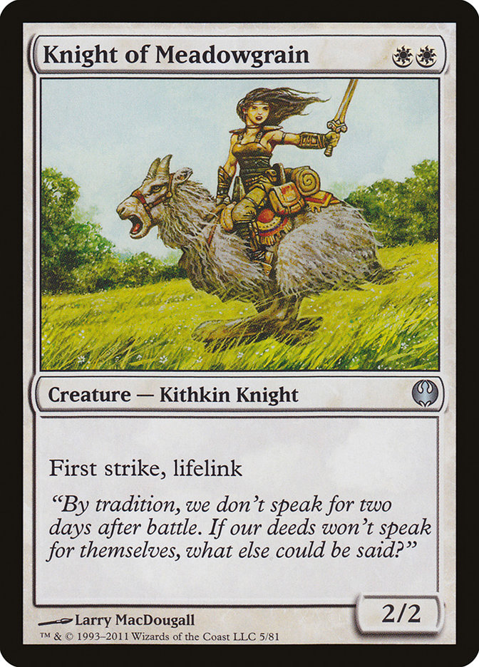 Knight of Meadowgrain (5) [Duel Decks: Knights vs. Dragons] | Odin's Place