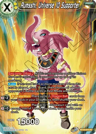 Rumsshi, Universe 10 Supporter (BT16-074) [Realm of the Gods] | Odin's Place