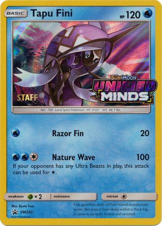 Tapu Fini (SM203) (Staff Prerelease Promo) [Sun & Moon: Black Star Promos] | Odin's Place