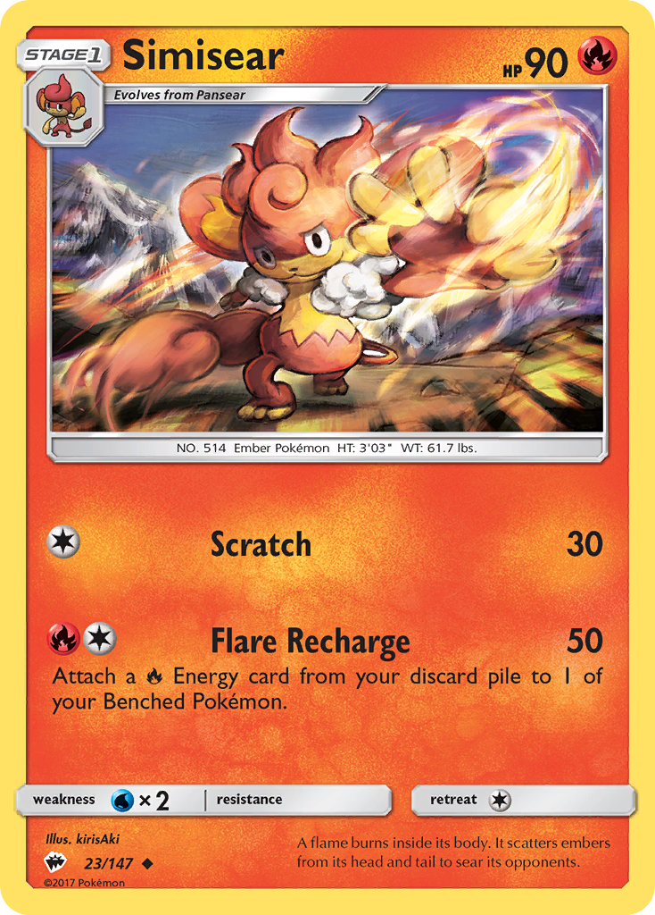 Simisear (23/147) [Sun & Moon: Burning Shadows] | Odin's Place