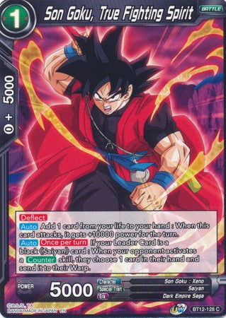 Son Goku, True Fighting Spirit (BT12-128) [Vicious Rejuvenation] | Odin's Place