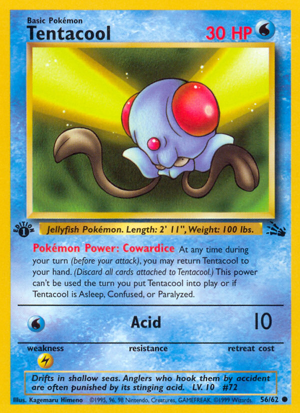 Tentacool (56/62) [Fossil 1st Edition] | Odin's Place