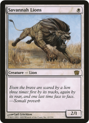 Savannah Lions (Oversized) [Eighth Edition Box Topper] | Odin's Place
