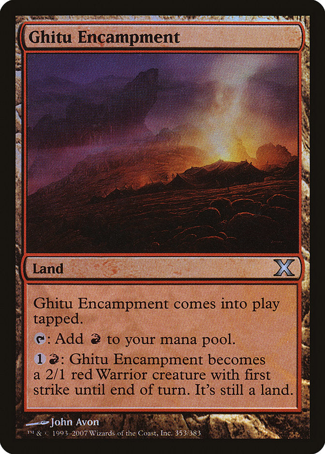 Ghitu Encampment (Premium Foil) [Tenth Edition] | Odin's Place