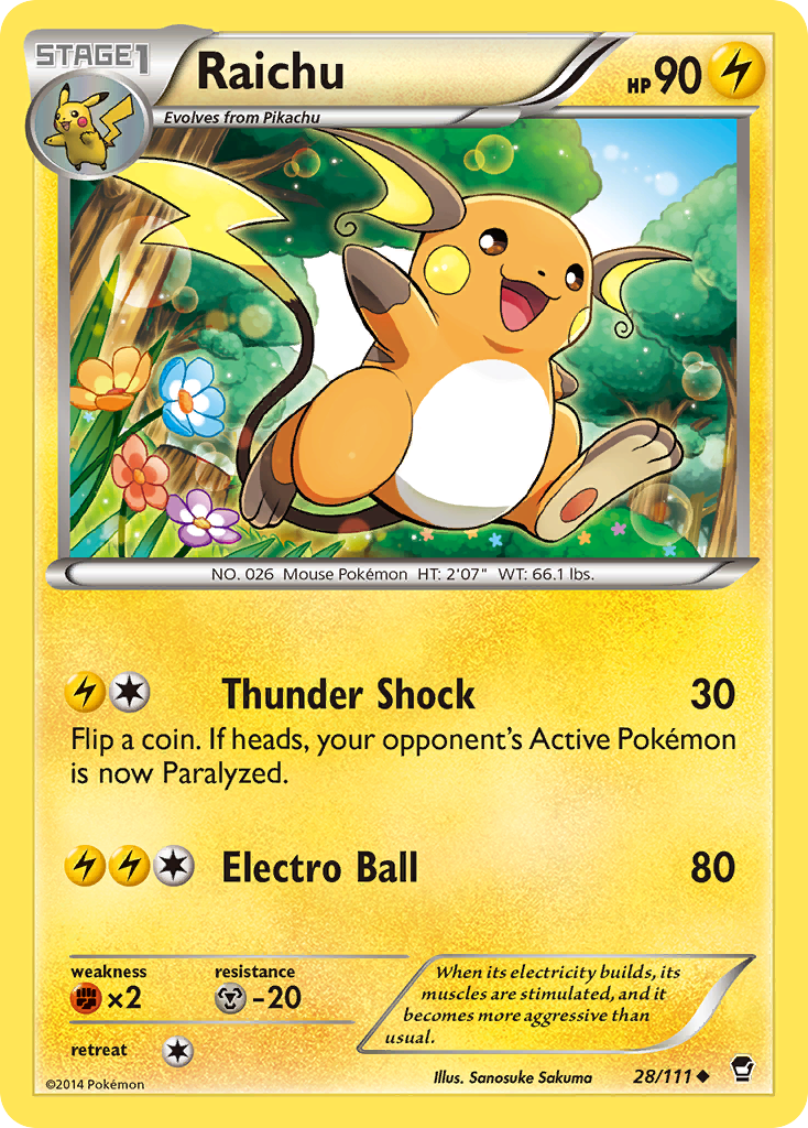 Raichu (28/111) [XY: Furious Fists] | Odin's Place