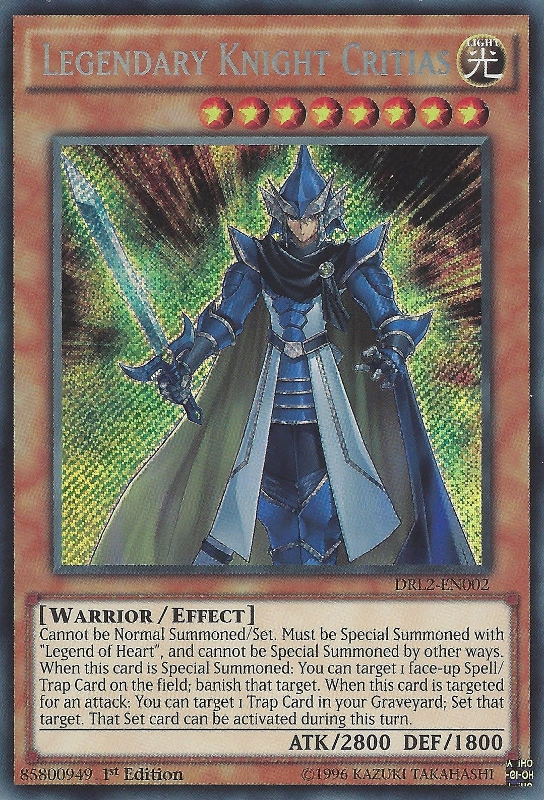 Legendary Knight Critias [DRL2-EN002] Secret Rare | Odin's Place