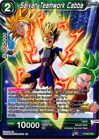 Saiyan Teamwork Cabba (Alternate Art) (P-041) [Special Anniversary Set] | Odin's Place
