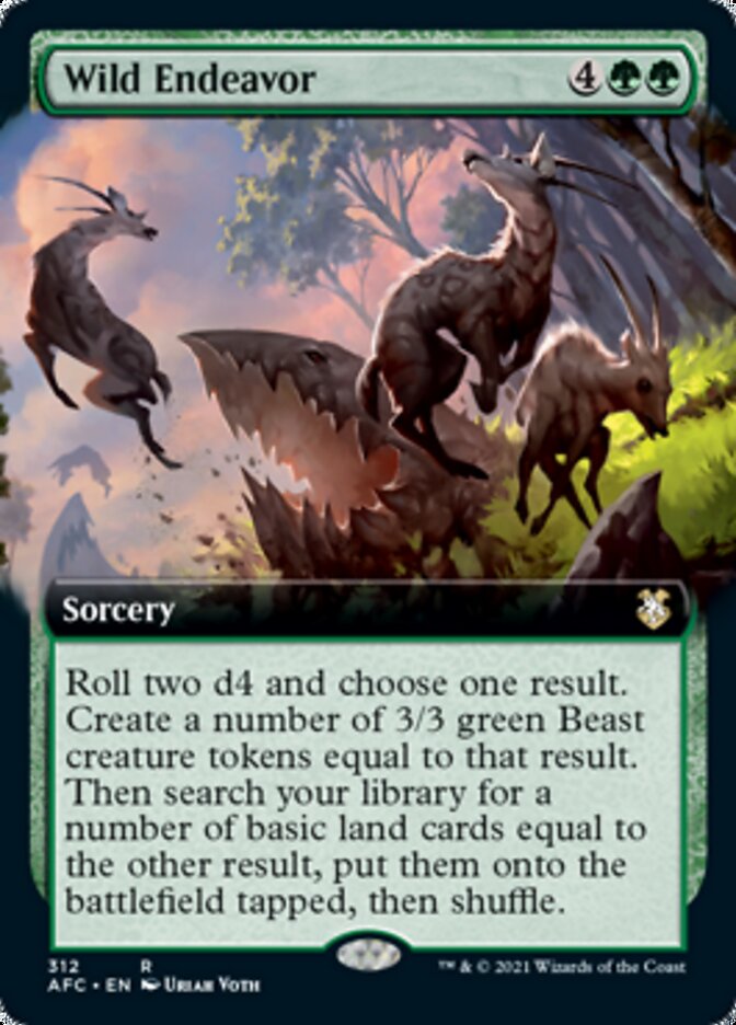 Wild Endeavor (Extended Art) [Dungeons & Dragons: Adventures in the Forgotten Realms Commander] | Odin's Place