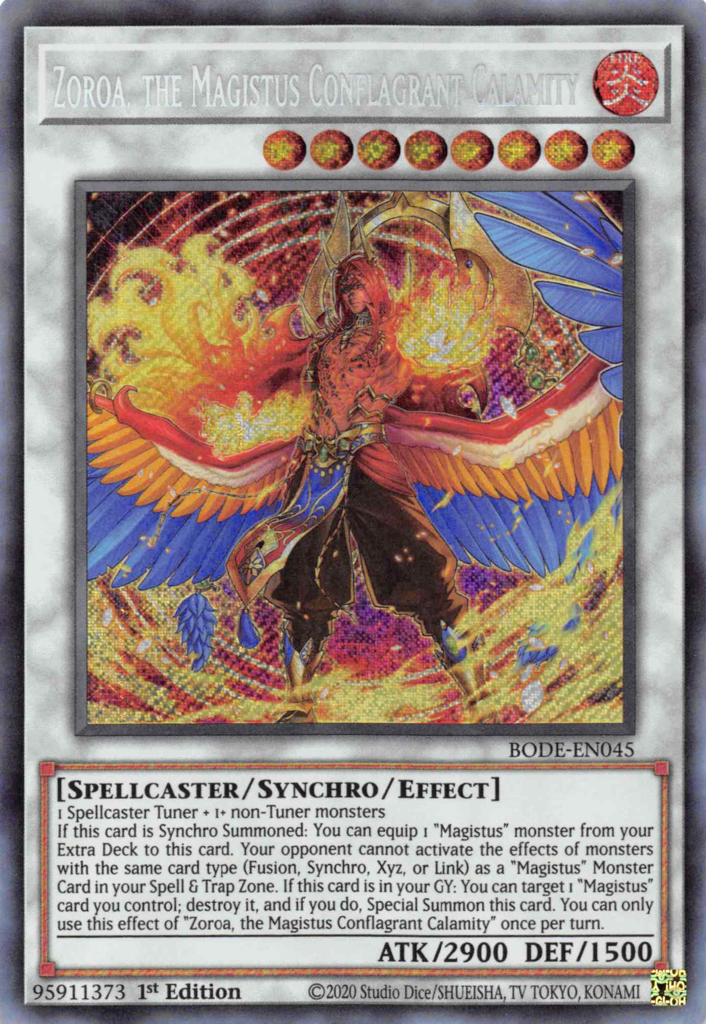 Zoroa, the Magistus Conflagrant Calamity [BODE-EN045] Secret Rare | Odin's Place