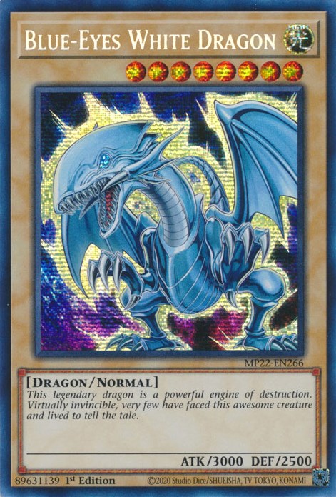 Blue-Eyes White Dragon [MP22-EN266] Prismatic Secret Rare | Odin's Place