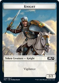 Knight // Zombie Double-Sided Token [Core Set 2021 Tokens] | Odin's Place
