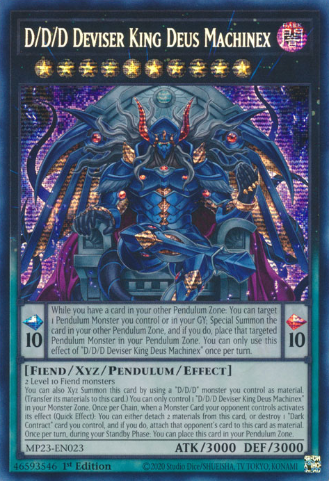 D/D/D Deviser King Deus Machinex [MP23-EN023] Prismatic Secret Rare | Odin's Place