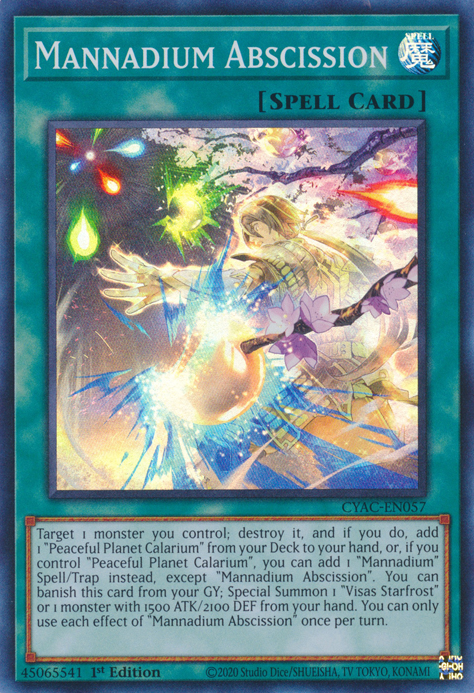 Mannadium Abscission [CYAC-EN057] Super Rare | Odin's Place