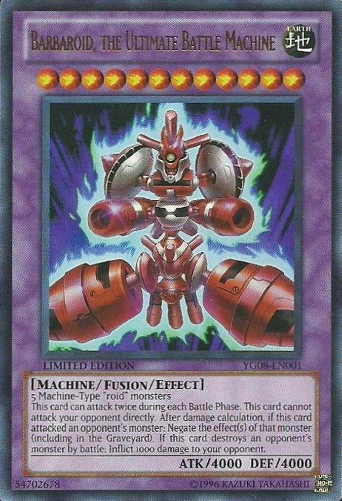 Barbaroid, the Ultimate Battle Machine [YG08-EN001] Ultra Rare | Odin's Place
