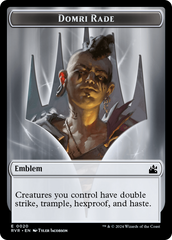 Spirit (0018) // Emblem - Domri Rade Double-Sided Token [Ravnica Remastered Tokens] | Odin's Place