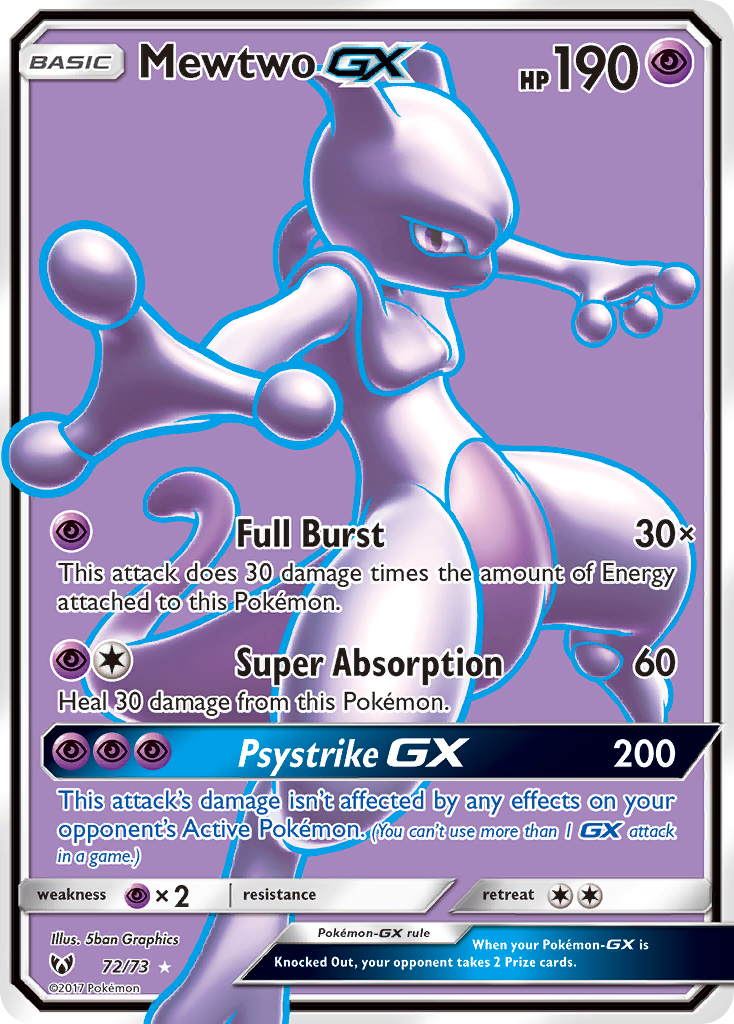 Mewtwo GX (72/73) [Sun & Moon: Shining Legends] | Odin's Place