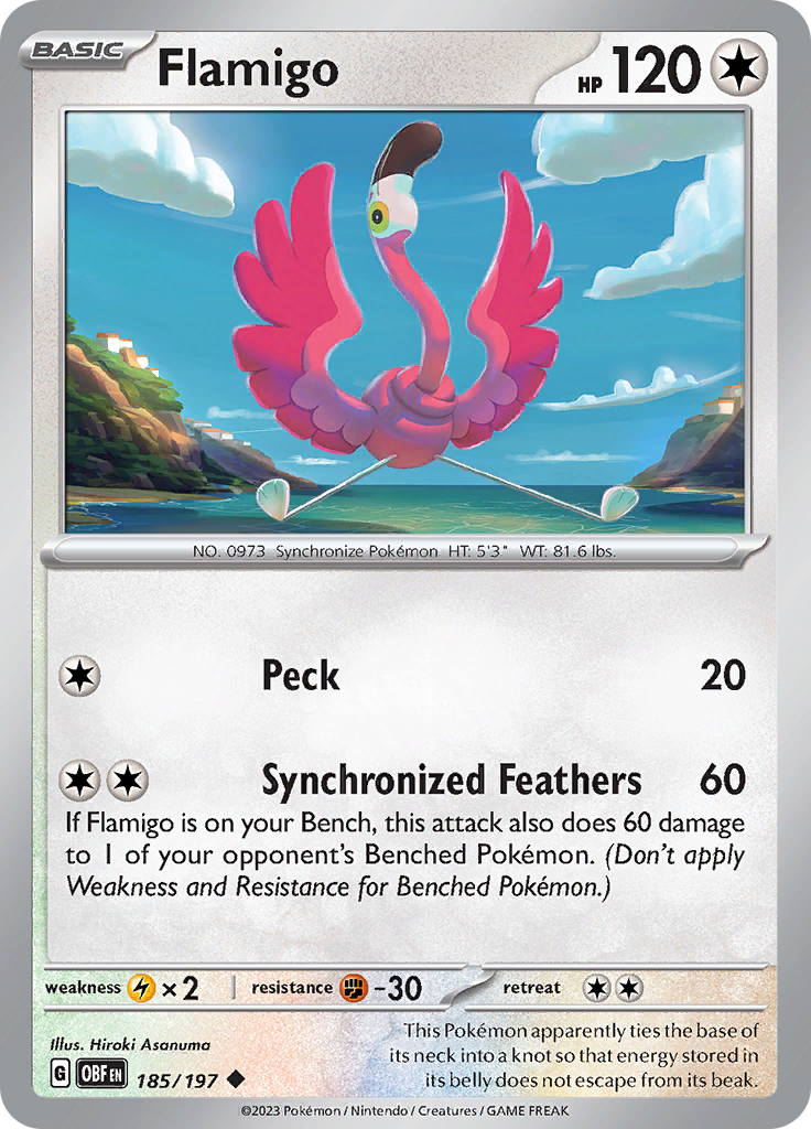 Flamigo (185/197) [Scarlet & Violet: Obsidian Flames] | Odin's Place