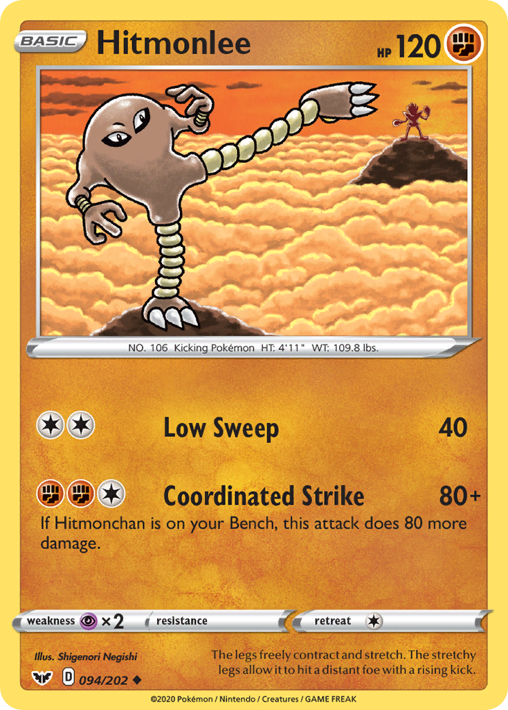 Hitmonlee (094/202) [Sword & Shield: Base Set] | Odin's Place
