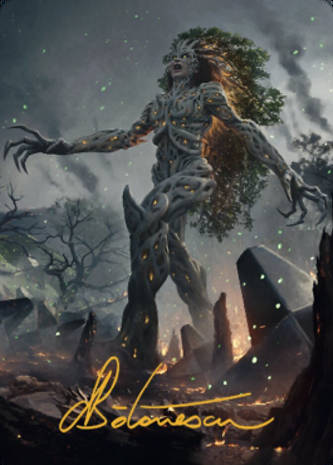 Titania, Gaea Incarnate Art Card (Gold-Stamped Signature) [The Brothers' War Art Series] | Odin's Place