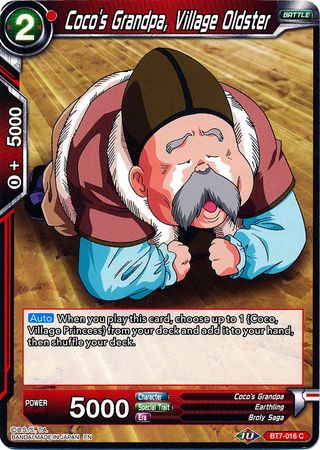 Coco's Grandpa, Village Oldster (BT7-016) [Assault of the Saiyans] | Odin's Place